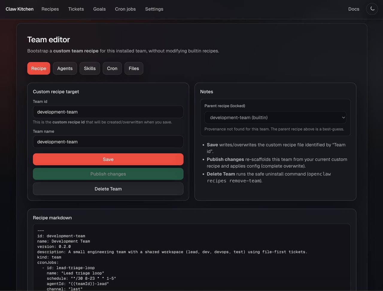 Kitchen plugin screenshot 01